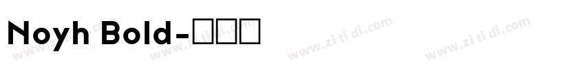 Noyh Bold字体转换